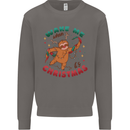 Sloth Wake Me Up When It's Christmas Mens Sweatshirt Jumper Charcoal