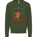 Sloth Wake Me Up When It's Christmas Mens Sweatshirt Jumper Forest Green