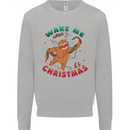 Sloth Wake Me Up When It's Christmas Mens Sweatshirt Jumper Sports Grey