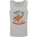 Sloth Wake Me Up When It's Christmas Mens Vest Tank Top Sports Grey