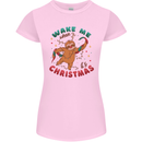 Sloth Wake Me Up When It's Christmas Womens Petite Cut T-Shirt Light Pink