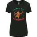 Sloth Wake Me Up When It's Christmas Womens Wider Cut T-Shirt Black