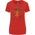 Sloth Wake Me Up When It's Christmas Womens Wider Cut T-Shirt Red