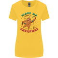 Sloth Wake Me Up When It's Christmas Womens Wider Cut T-Shirt Yellow