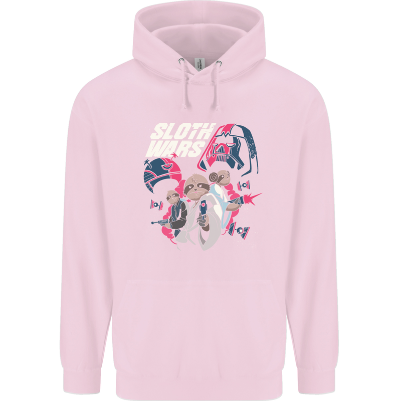 Sloth Wars Funny TV & Movie Parody Childrens Kids Hoodie Light Pink