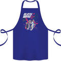 Sloth Wars Funny TV & Movie Parody Cotton Apron 100% Organic Royal Blue