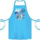 Sloth Wars Funny TV & Movie Parody Cotton Apron 100% Organic Turquoise