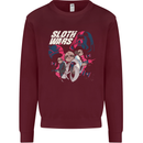 Sloth Wars Funny TV & Movie Parody Kids Sweatshirt Jumper Maroon