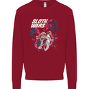 Sloth Wars Funny TV & Movie Parody Kids Sweatshirt Jumper Red