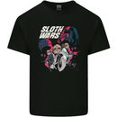 Sloth Wars Funny TV & Movie Parody Kids T-Shirt Childrens Black