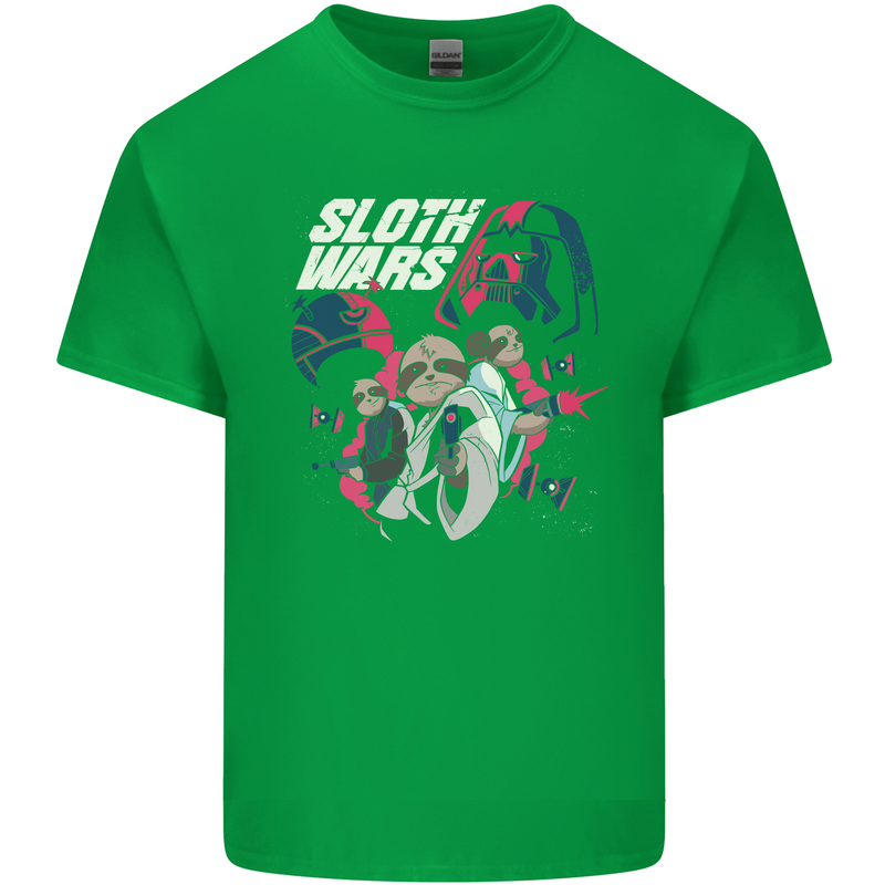 Sloth Wars Funny TV & Movie Parody Kids T-Shirt Childrens Irish Green