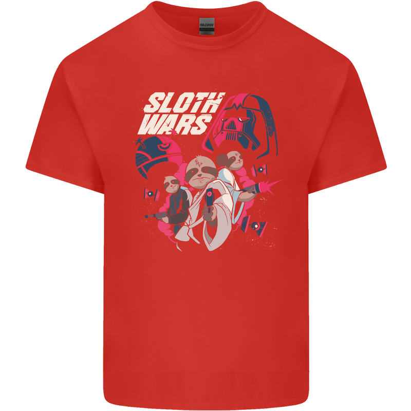 Sloth Wars Funny TV & Movie Parody Kids T-Shirt Childrens Red