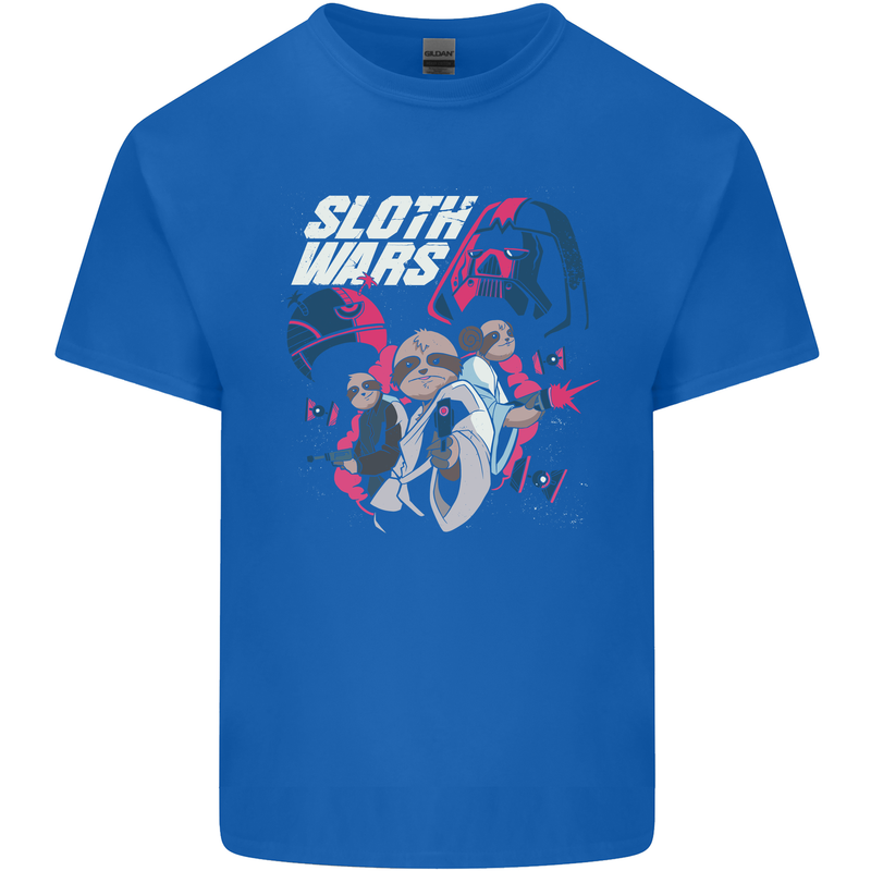 Sloth Wars Funny TV & Movie Parody Kids T-Shirt Childrens Royal Blue