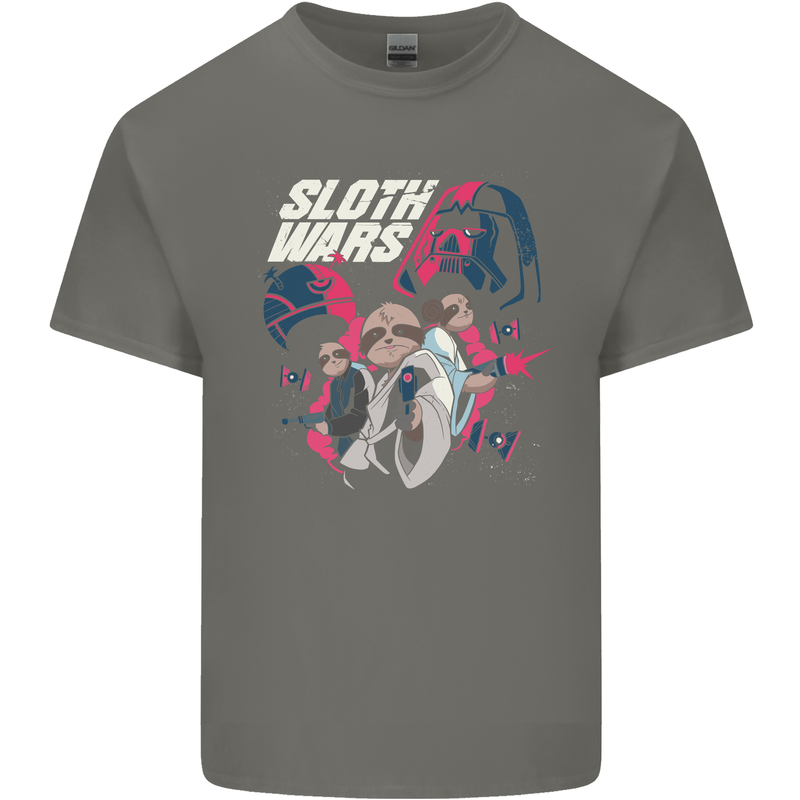 Sloth Wars Funny TV & Movie Parody Mens Cotton T-Shirt Tee Top Charcoal