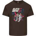 Sloth Wars Funny TV & Movie Parody Mens Cotton T-Shirt Tee Top Dark Chocolate