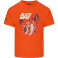 Sloth Wars Funny TV & Movie Parody Mens Cotton T-Shirt Tee Top Orange