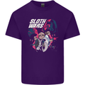 Sloth Wars Funny TV & Movie Parody Mens Cotton T-Shirt Tee Top Purple