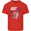 Sloth Wars Funny TV & Movie Parody Mens Cotton T-Shirt Tee Top Red