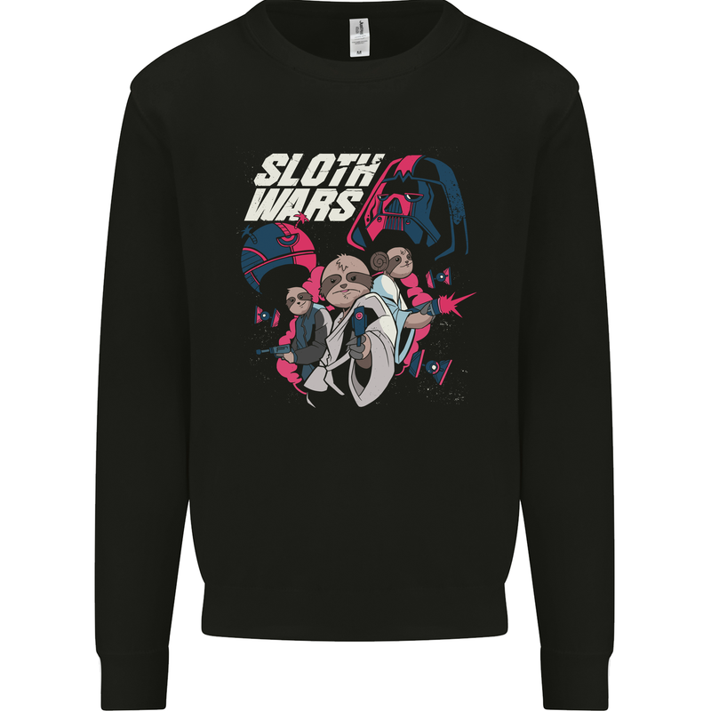 Sloth Wars Funny TV & Movie Parody Mens Sweatshirt Jumper Black