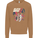 Sloth Wars Funny TV & Movie Parody Mens Sweatshirt Jumper Caramel Latte