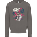 Sloth Wars Funny TV & Movie Parody Mens Sweatshirt Jumper Charcoal