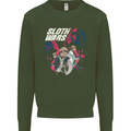 Sloth Wars Funny TV & Movie Parody Mens Sweatshirt Jumper Forest Green