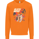 Sloth Wars Funny TV & Movie Parody Mens Sweatshirt Jumper Orange
