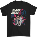 Sloth Wars Funny TV & Movie Parody Mens T-Shirt Cotton Gildan Black