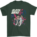 Sloth Wars Funny TV & Movie Parody Mens T-Shirt Cotton Gildan Forest Green
