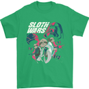 Sloth Wars Funny TV & Movie Parody Mens T-Shirt Cotton Gildan Irish Green