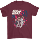 Sloth Wars Funny TV & Movie Parody Mens T-Shirt Cotton Gildan Maroon