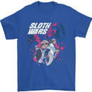 Sloth Wars Funny TV & Movie Parody Mens T-Shirt Cotton Gildan Royal Blue