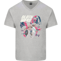 Sloth Wars Funny TV & Movie Parody Mens V-Neck Cotton T-Shirt Sports Grey