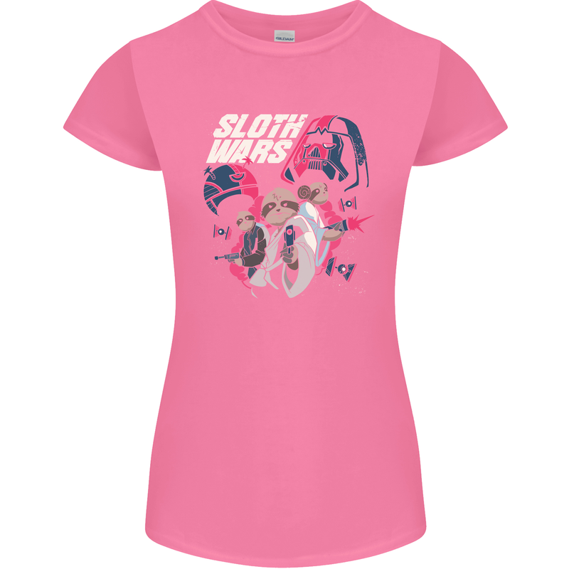 Sloth Wars Funny TV & Movie Parody Womens Petite Cut T-Shirt Azalea
