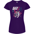 Sloth Wars Funny TV & Movie Parody Womens Petite Cut T-Shirt Purple