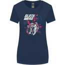 Sloth Wars Funny TV & Movie Parody Womens Wider Cut T-Shirt Navy Blue