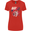 Sloth Wars Funny TV & Movie Parody Womens Wider Cut T-Shirt Red