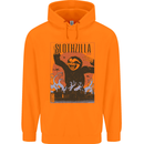 Slothzilla Funny Sloth Parody Childrens Kids Hoodie Orange