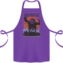 Slothzilla Funny Sloth Parody Cotton Apron 100% Organic Purple