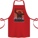 Slothzilla Funny Sloth Parody Cotton Apron 100% Organic Red