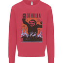 Slothzilla Funny Sloth Parody Kids Sweatshirt Jumper Heliconia