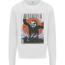 Slothzilla Funny Sloth Parody Kids Sweatshirt Jumper White
