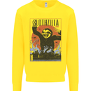 Slothzilla Funny Sloth Parody Kids Sweatshirt Jumper Yellow
