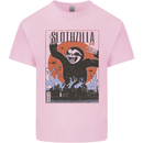 Slothzilla Funny Sloth Parody Kids T-Shirt Childrens Light Pink