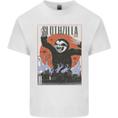Slothzilla Funny Sloth Parody Kids T-Shirt Childrens White