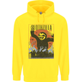 Slothzilla Funny Sloth Parody Mens 80% Cotton Hoodie Yellow