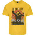 Slothzilla Funny Sloth Parody Mens Cotton T-Shirt Tee Top Yellow