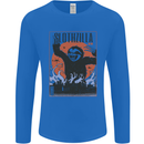Slothzilla Funny Sloth Parody Mens Long Sleeve T-Shirt Royal Blue