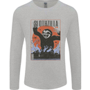 Slothzilla Funny Sloth Parody Mens Long Sleeve T-Shirt Sports Grey