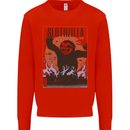 Slothzilla Funny Sloth Parody Mens Sweatshirt Jumper Bright Red